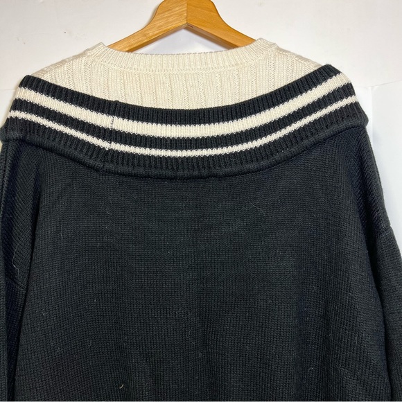 J. Ing Varsity Black Mixed Sweater - Picture 8 of 13